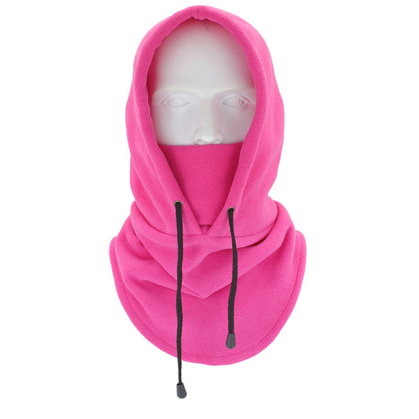 pink neck warmer hoodies