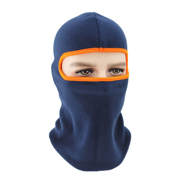 blue color with orange eye face mask